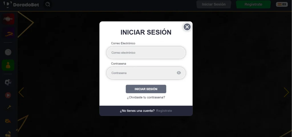 Iniciar sesión en Doradobet